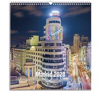 Erik - Madrid Medium Tourist Desk Calendar 2020, Wall Planner (12 Months) 22, 5 x 24cm