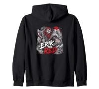 Erik The Red Viking Norse Viking Warrior Legend Zip Hoodie