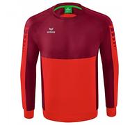 Erima Adult Casual Six Wings Sweatshirt, Red/Bordeaux, XXL