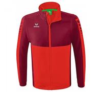 Erima Six Wings Detachable Full Zip Sweatshirt Red S Men