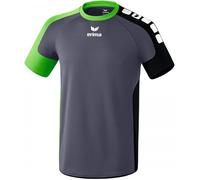 Erima Boys Jersey Valencia Training Shirt, Grey/Green/Black 140