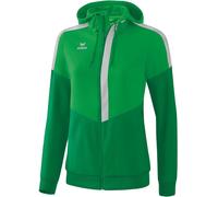 Erima Squad Track Top Jacket with Hood - Black/Slate Grey, 38