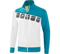 Erima Kids 5-C Jacket - White/Oriental Blue/Colonial Blue, Size: 164