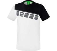 Erima Kids 5-C T- Shirt - White/Black/Dark Grey, Size: 152