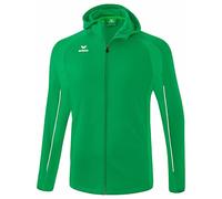 Erima Liga Star Training Jacket with Hood, Emerald/White, XL