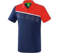 Erima Men 5-C Polo Shirt - New Navy/Red/White, 3X-Large