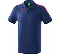 Erima Men Essential 5-C Polo Shirt - New Navy/Red, Small