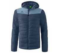 Erima Men's Basic Quilt Jacket, Vintage Indigo/Faded Denim, L