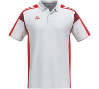 Erima Men's Celebrate 125 Functional Polo Shirt (Pack of 1) White/Red