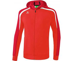 Erima Men's Liga Line 2.0 Hooded Training Jacket - Red/Tango Red/White, Medium
