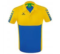 Erima Men's Six Wings Sport Polo, New Royal/Yellow, XL