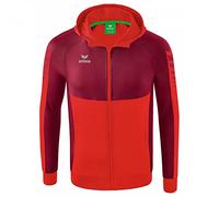 Erima Men's Six Wings Training Jacket with Hood, Red/Bordeaux, XXL