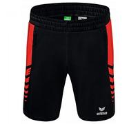 Erima Men's Six Wings Worker Casual Shorts, Black/Red, S