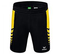 Erima Men's Six Wings Worker Casual Shorts, Black/Yellow, L