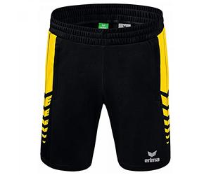 Erima Men's Six Wings Worker Casual Shorts, Black/Yellow, XL