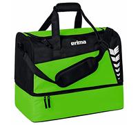 Erima Six Wings Sports Bag with Bottom Compartment, Green/Black, S