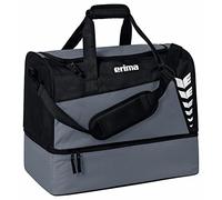 Erima Six Wings Sports Bag with Bottom Compartment, Slate Grey/Black, S
