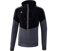 Erima Squad Hoody - Black/Slate Grey, 128