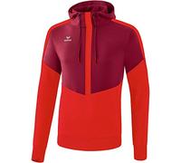 Erima Squad Hoody - Bordeaux/Red, Large