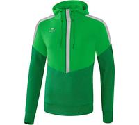 Erima Squad Hoody - Fern Green/Emerald/Silver Grey, 152