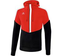 Erima Squad Hoody - Red/Black/White, M
