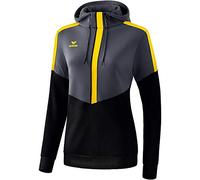 Erima Squad Hoody - Slate Grey/Black/Yellow, 36