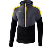 Erima Squad Hoody - Slate Grey/Black/Yellow, M