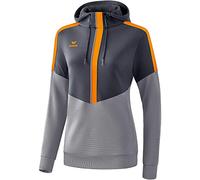 Erima Squad Hoody - Slate Grey/Monument Grey/New Orange, 42
