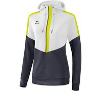 Erima Squad Hoody - White/Slate Grey/Bio Lime, 44