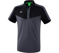 Erima Squad Polo Shirt - Black/Slate Grey, Size 38