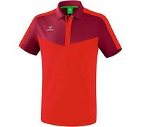 Erima Squad Polo Shirt - Bordeaux/Red, Size 38