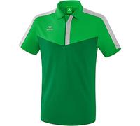 Erima Squad Polo Shirt - Fern Green/Emerald/Silver Grey, Size 42