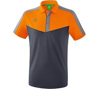 Erima Squad Polo Shirt - New Orange/Slate Grey/Monument Grey, Medium