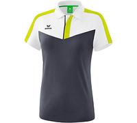 Erima Squad Polo Shirt - White/Slate Grey/Bio Lime, Size 40