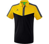 Erima Squad Polo Shirt - Yellow/Black/Slate Grey, Size 36