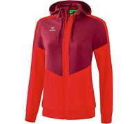 Erima Squad Track Top Jacket with Hood - Bordeaux/Red, 38
