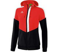 Erima Squad Track Top Jacket with Hood - Red/Black/White, 38
