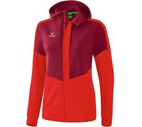 Erima Squad Training Jacket with Hood - Bordeaux/Red, 38