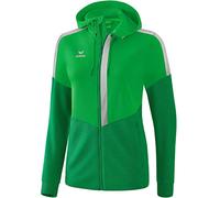 Erima Squad Training Jacket with Hood - Fern Green/Emerald/Silver Grey, 40