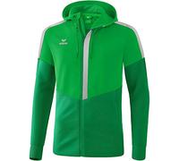 Erima Squad Training Jacket with Hood - Fern Green/Emerald/Silver Grey, XXX-Large