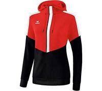 Erima Squad Training Jacket with Hood - Red/Black/White, 34