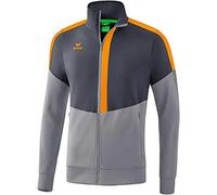 Erima Squad Trainings Jacket - Slate Grey/Monument Grey/New Orange, 152