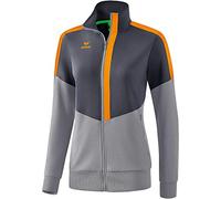 Erima Squad Trainings Jacket - Slate Grey/Monument Grey/New Orange, 36