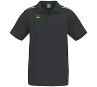 Erima Unisex CMPT 3 Wings Polo Shirt (2112559), Black/Green Gecko, M