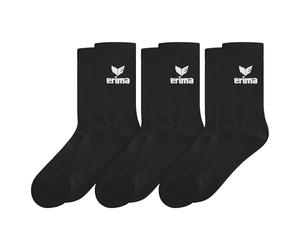 Erima Unisex Sport Socks 3 Pack (2182504), Black, 43-46
