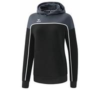 Erima Unisex Women's „CHANGE hooded sweatshirt, black grey/slate grey/white, 34