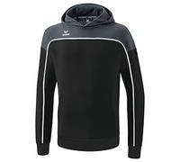 Erima Unisex Women's „CHANGE hooded sweatshirt, black grey/slate grey/white, 40