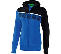Erima Women 5-C Jacket - New Royal/Black/White, Size: 40