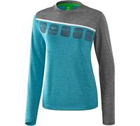 Erima Women 5-C Longsleeve - Oriental Blue Melange/Grey Melange/White, Size: 42