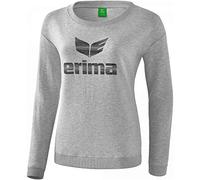 Erima Women Essential Sweatshirt - Light Grey Marl/Black, Size 34